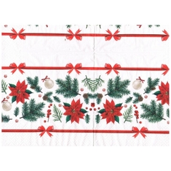 Serwetka -3276- gałązki , gwiazda, białe tło